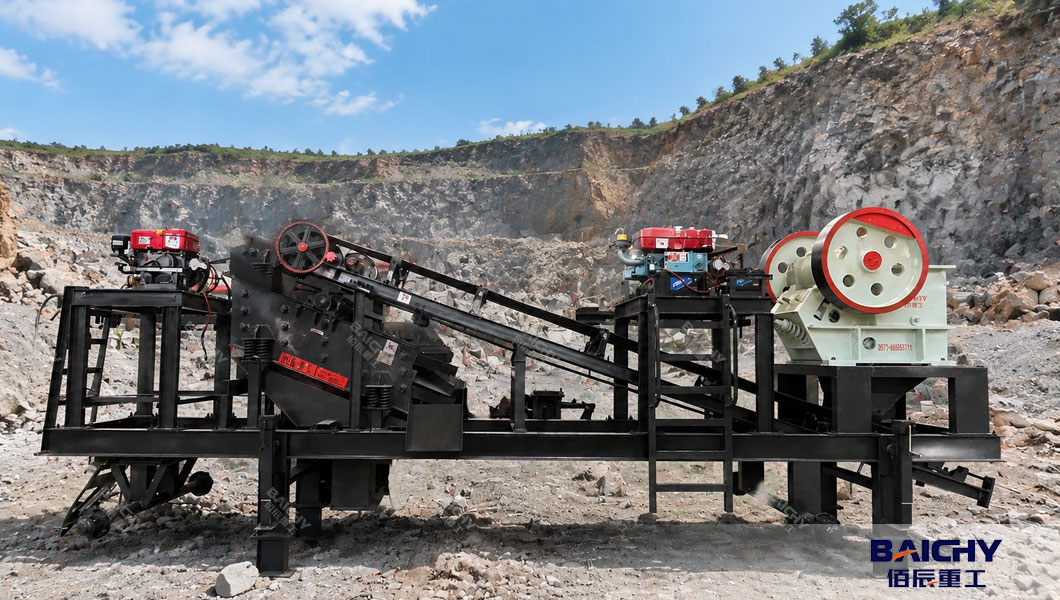 Stone Crusher with Diesel Engine and Screen