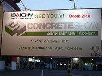 China Baichy Machinery will appear in 2017 Concrete Show South East Asia Indonesia