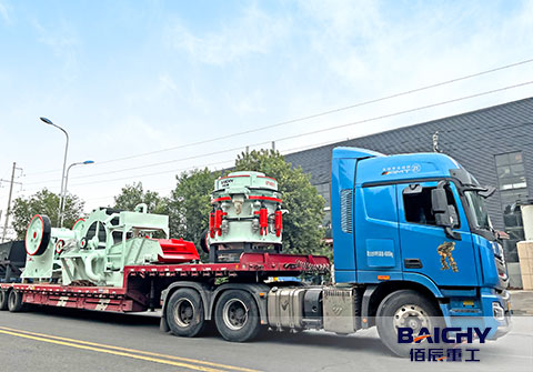 Cone crusher HP300 river stone crusher plant 200t/h deliver to Guangdong