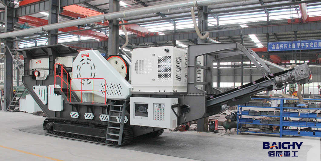 tracked stone crusher for russia