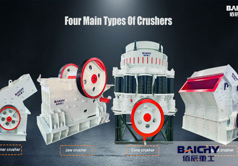 What are the four main types of crushers?